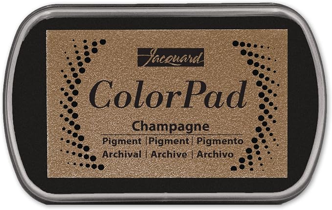 Jacquard ColorPad Archival Pigment Ink Stamp Pads- Metallic Champagne by Jacquard
