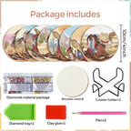 Cumule 8 Pcs Cowboy Diamond Art Coasters Kit - Image 2