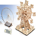 Solar 3D Wooden Puzzles for Adults Birthday Gifts Wood Ferris Wheel DIY Model by auryee