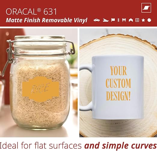 ORACAL 631 Matte Imitation Gold Vinyl Durable Roll Easy to Weed Permanent - Image 2