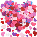600Pcs Foam Heart Stickers Valentine's Day Glitter Love Sticker | 3 Sizes by SEPGLITTER