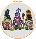VIGEGU Gnome Cross Stitch Kits for Adults Beginners, Halloween Stamped Cross by VIGEGU