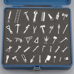 40PCS 1:12 Miniature Dollhouse Silvery Metal Home Repair Tools Micro Scene - Image 7