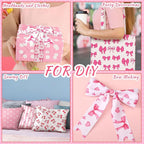 HunnmingRe 20 Pcs 10''x10'' Pink Bow Quilting Fabric Square Coquette Bow - Image 5