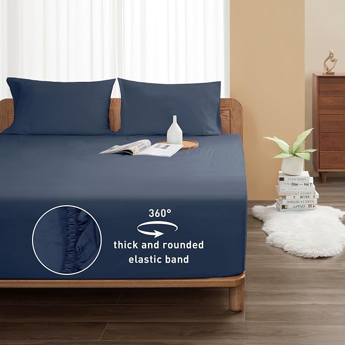 Sunflower Full Fitted Sheet, 1-Piece Deep Pocket Fitted Bottom Sheet 16" - Image 2