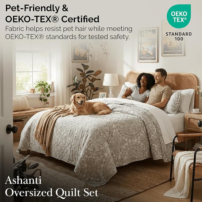 Southshore Fine Living, Inc. Ashanti Collection Oversized Queen Quilt Bedding - Image 5