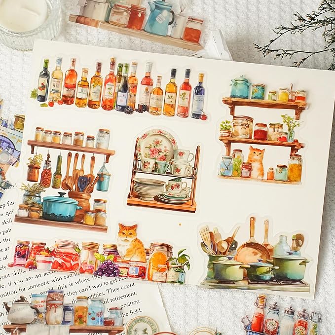 120Pcs Iandscape Stickers for Scrapbooking, Self-Adhesive Transparent Iandscape - Image 4