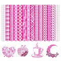 Tintnut Pink Plaid Pattern Permanent Vinyl 10 Sheets 12"x10" Adhesive Vinyl | by Tintnut
