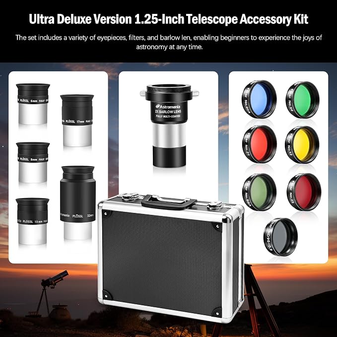 Astromania 14 Piece Telescope Accessory Kit 1.25 Inch Telescope Eyepiece and - Image 7