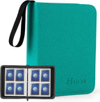 4 Pocket Card Binder for 400 Cards, Premium PU Zipper Card Collection Album by Hijvxk