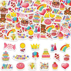 300Pcs Happy Birthday Foam Stickers, Cute Foam Birthday Stickers Self Adhesive by Bonieset