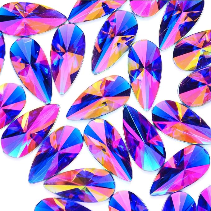 100PCS 18x9mm Large AB Colorful Rhinestones Jewels Gems by Unknown
