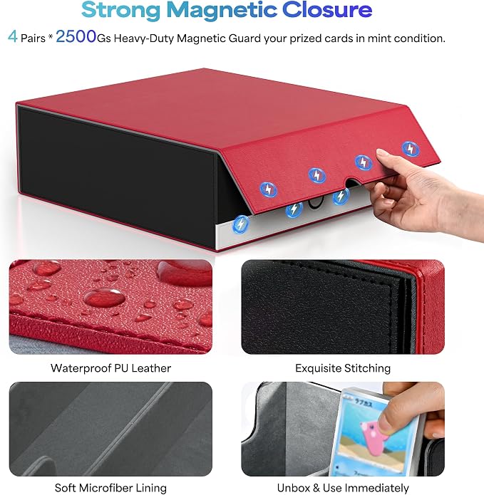 UAONO Trading Card Storage Box, Holds 2400 Sleeved Cards - Image 5