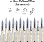 Chinco 12 Pieces 0.35 mm Black Gel Ink Pen Japanese Stationery Extra Fine - Image 7