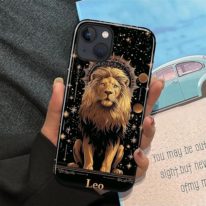 ZHEGAILIAN Case for iPhone 15, Galaxy Lion Gold Durable Shockproof Silicone + - Image 5
