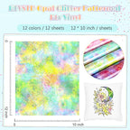 HTVSTD Opal Glitter HTV Heat Transfer Vinyl 12Sheets 12×10in Iron on Vinyl | - Image 2