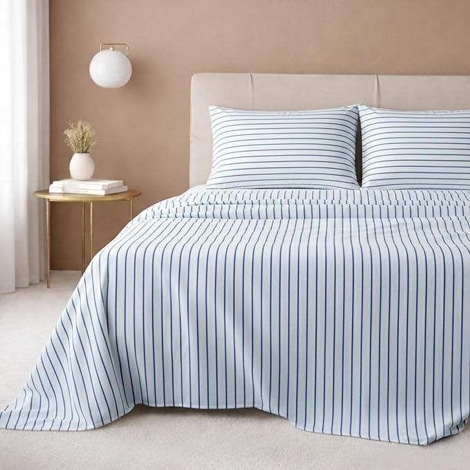 California Design Den Printed Striped Twin XL Sheets Set by CaliforniaDesignDen