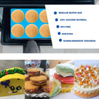 Sidosir Round Silicone Mold for Baking, 4inch Large Breakfast Sandwiches Mold - Image 6