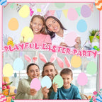 Funrous 80 Pcs Easter Egg Cutouts Pastel Egg Shape Paper Cutouts Easter - Image 4
