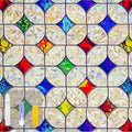 QHY Sunshine Colorful Rainbow Stained Glass Window Film Non-Adhesive Window by QHYsunshine