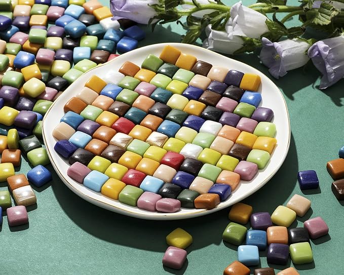 Lanyani 2 Pounds Vibrant Glass Mosaic Tiles - Image 4