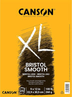 Canson XL Series Bristol Paper, Foldover Pad, 9x12 inches, 25 Sheets by Unknown