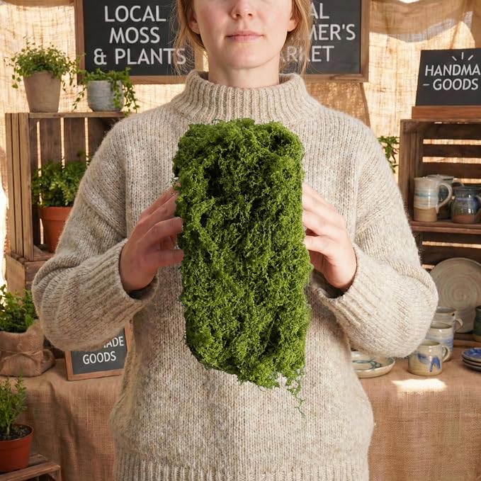 USMOLA Fake Moss Mat, Artificial Moss Table Runner - Image 3