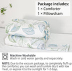 LEMIROE Botanical Cotton Comforter Twin Size - Image 7