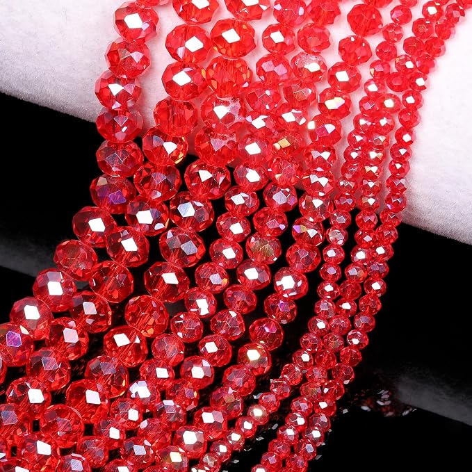 500pcs 6mm Crystal Glass Beads for Jewelry Making Faceted Rondelle Flat Beads - Image 7