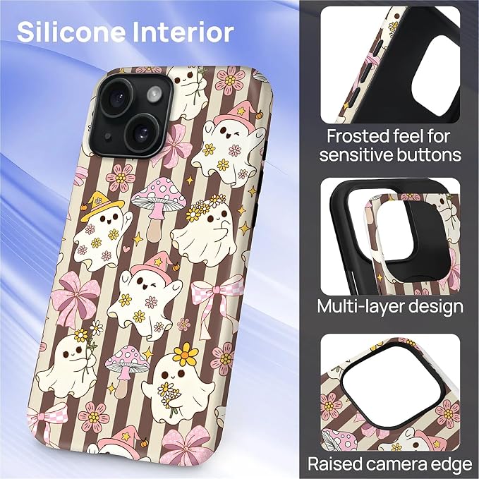 Case for iPhone 14 Plus, Scratch Resistant Hybrid Double Layer Hard Shell，Cute - Image 3