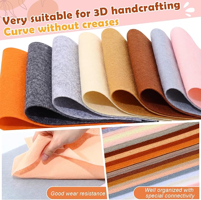 Tegeme 100 Pcs 8 x 12 Inches Felt Fabric Sheet - Image 4