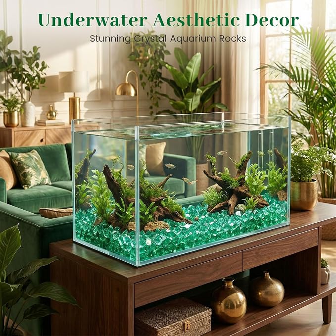 DomeStar 150PCS Fake Ice, Vase Fillers Green Acrylic Fake Diamonds Plastic Gems - Image 7