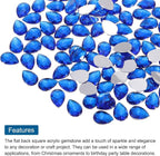 MECCANIXITY 50PCS Flat Back Acrylic Teardrop Gems 10x14mm Artificial Rhinestones - Image 4