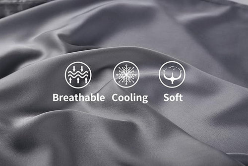 Bamboo Viscose Zippered Pillow Cases Standard Size Set of 2, 400 Thread Count - Image 2