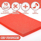 10 Pack Glitter Foam Sheets Craft 8 x 12 inch | Sparkles Foam Paper - Image 3