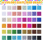 Efivs Arts 6720pcs 48 Colors 4mm Glass Seed Beads Kit - Image 2