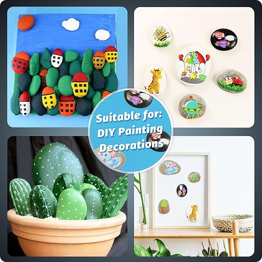 DALTACK 20 Pcs Large Rocks for Painting, Natural River Rocks, Flat River Rocks - Image 5