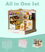 Convenience Store Miniature House Kit, Plastic DIY Dollhouse - Image 4
