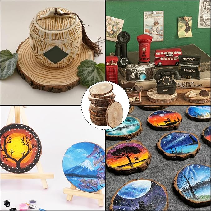 FSWCCK 17 PCS Unfinished Wood Slices - Image 5