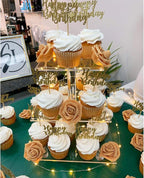 YestBuy 3 Tier Clear Square Cupcake Stand - Image 7