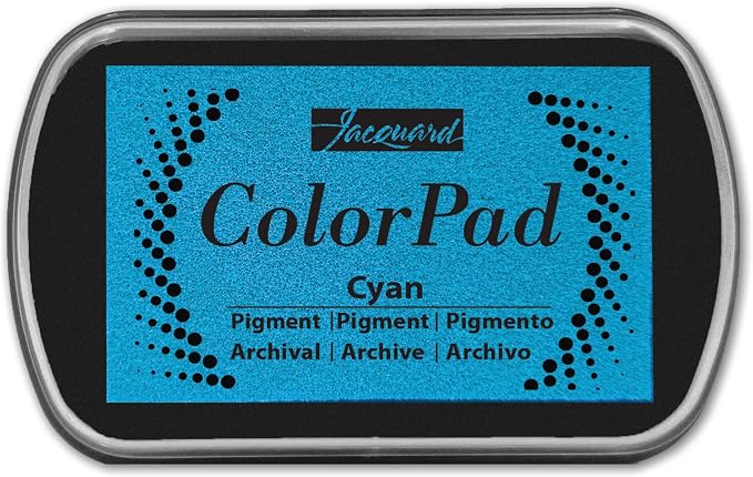 Jacquard ColorPad Archival Pigment Ink Stamp Pads- Cyan by Jacquard