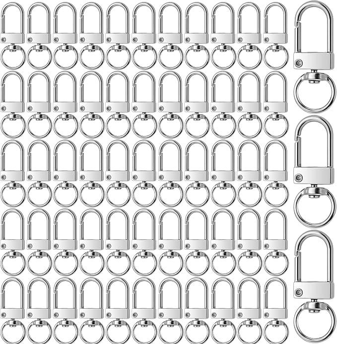 KJML DIY Keychain clip 60pcs Swivel Snap Lobster Claw Keychain Clasps Lanyard by KJMLDIY