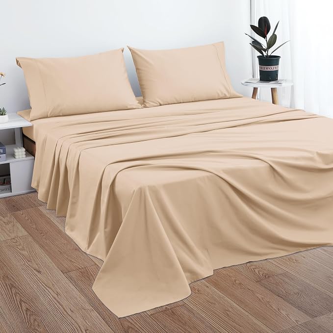 Cotton Full Flat Sheet Only, 600 Thread Count 100% Egyptian Cotton Top Sheet - Image 5