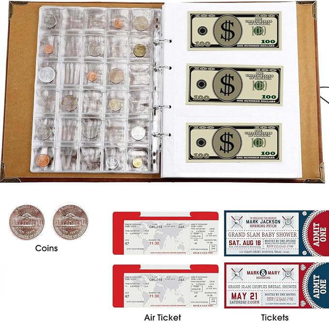 Zonon Currency Album Coin Collecting Book Holder - Image 6