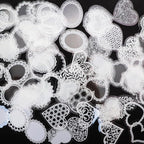 90PCS Lace Scrapbook Stickers DIY Decorative Notebook Frames Photo Album by Unknown