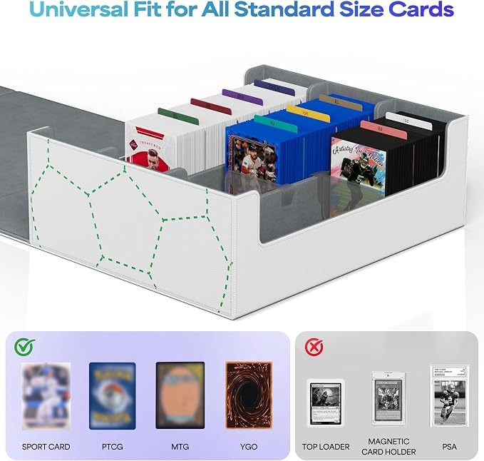 UAONO Trading Card Storage Box, Holds 1800 Sleeved Cards - Image 2