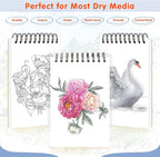 FIXSMITH 5.5"X8.5" Sketch Book | 160 Sheets | 2 Pack Sketchbooks | Top Spiral - Image 3