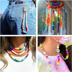 Quefe 48 Colors Bracelet Making Kit Pony Beads 4000pcs Kandi Beads - Image 5