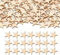 Small Star Unfinished Wood Cutout – Basswood Laser Cut Craft Stars, Mixed Sizes by Unknown