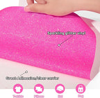 WRAPXPERT Pink Glitter HTV Hot Pink Heat Transfer Vinyl Roll - Image 2